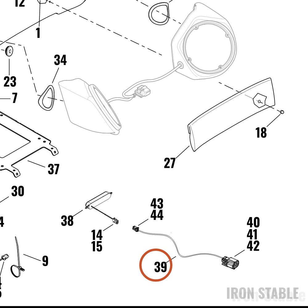 Harley-Davidson Harness, Wire, Aux Jumper