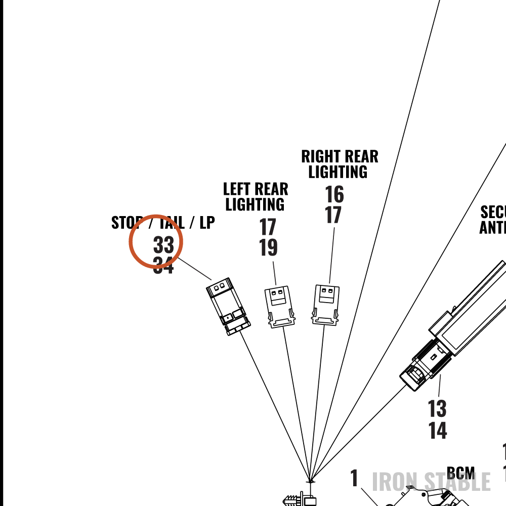 Harley-Davidson Connector, Housing, 4-Way Pin