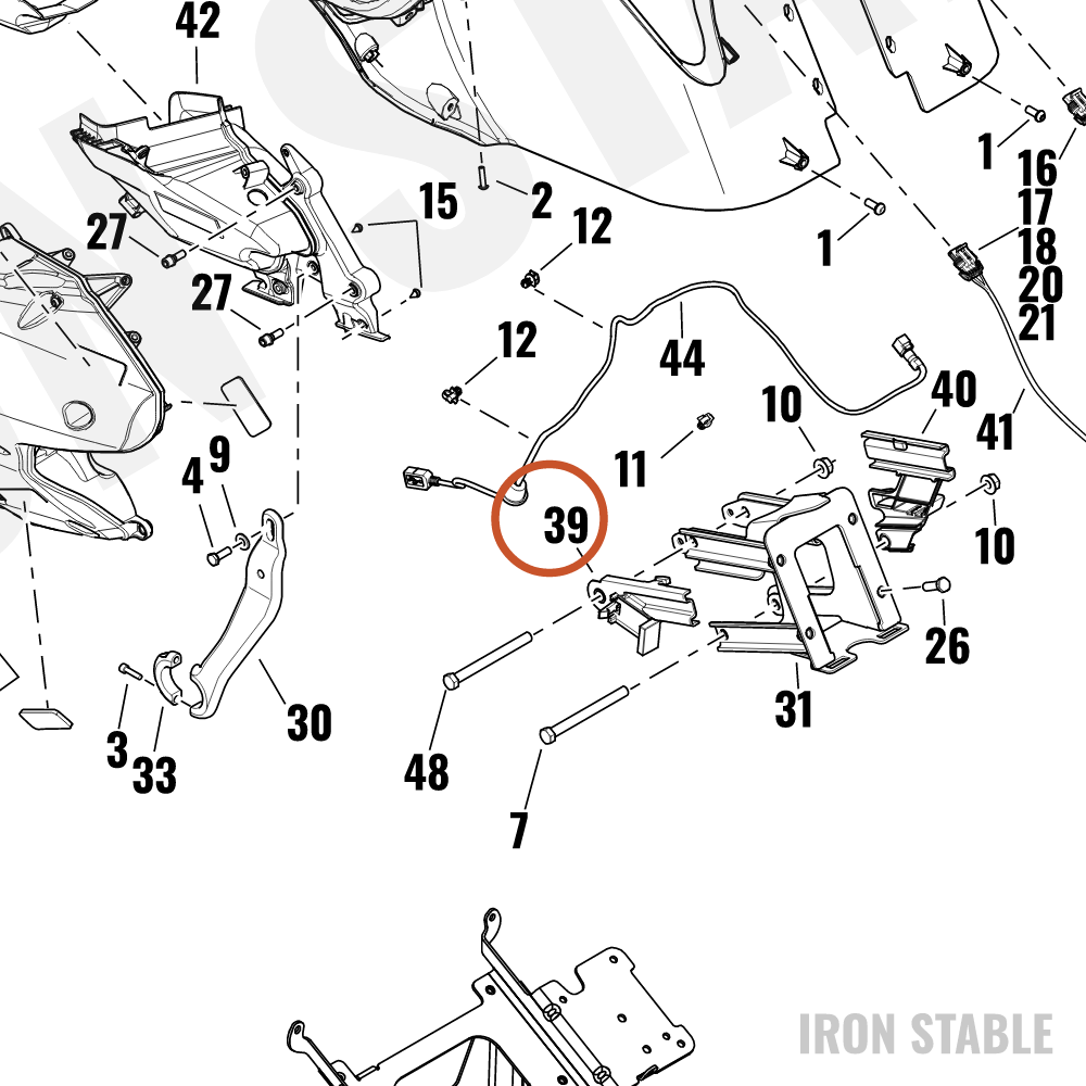 Harley-Davidson Guide, Wire, Rh, Harness, Main