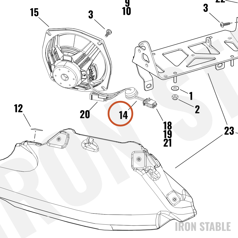 Harley-Davidson Harness, Wire, Speaker Output