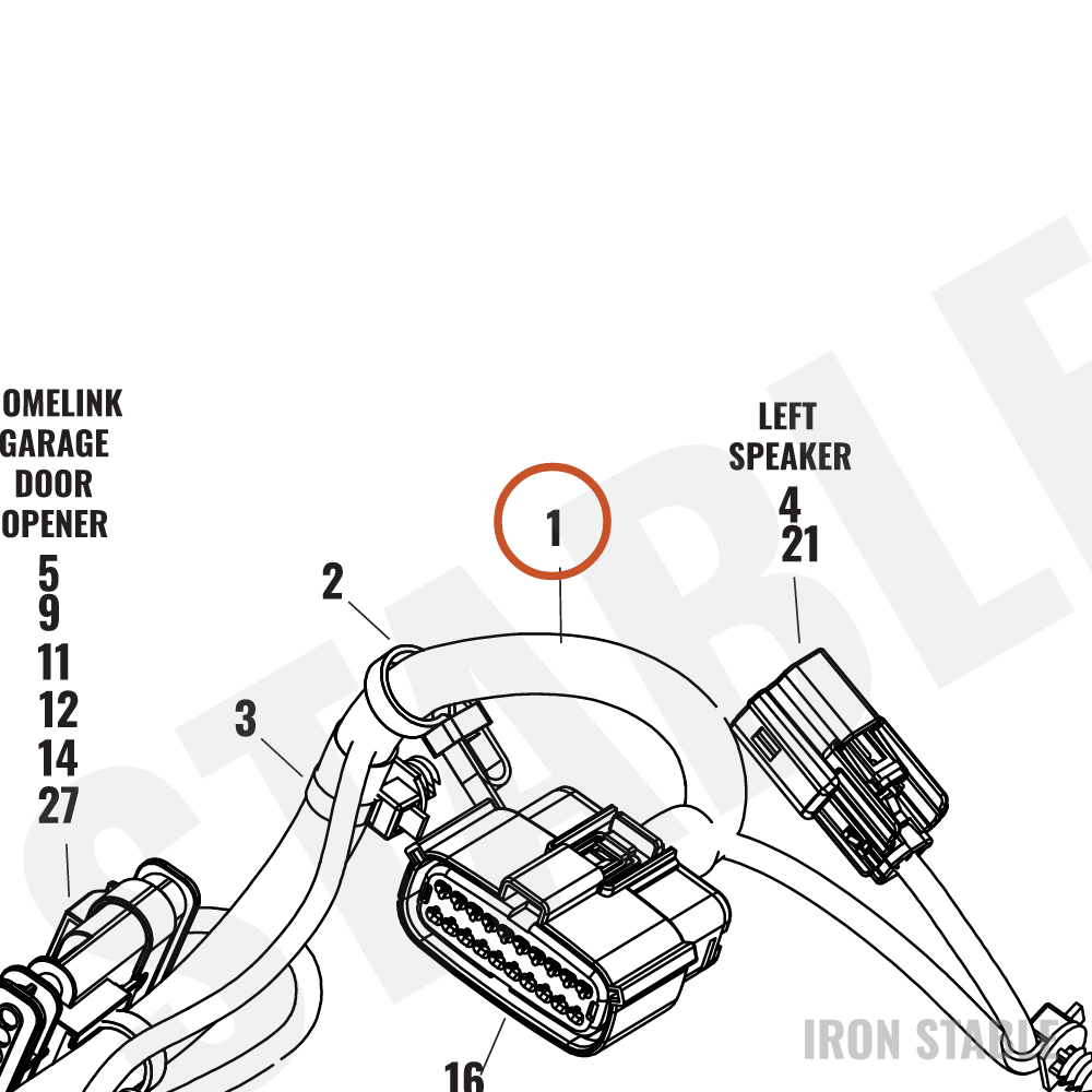 Harley-Davidson Harness, Wire, Inner Fairing