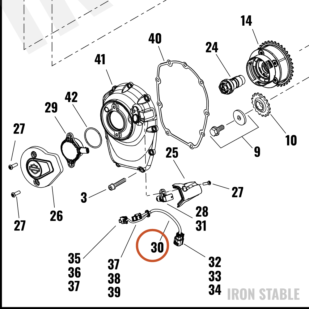 Harley-Davidson Harness, Wire, Vvt Solenoid, Cam