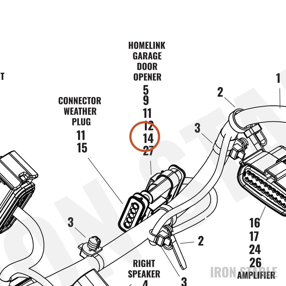 Harley-Davidson Connector, 5-Way Skt, Key B