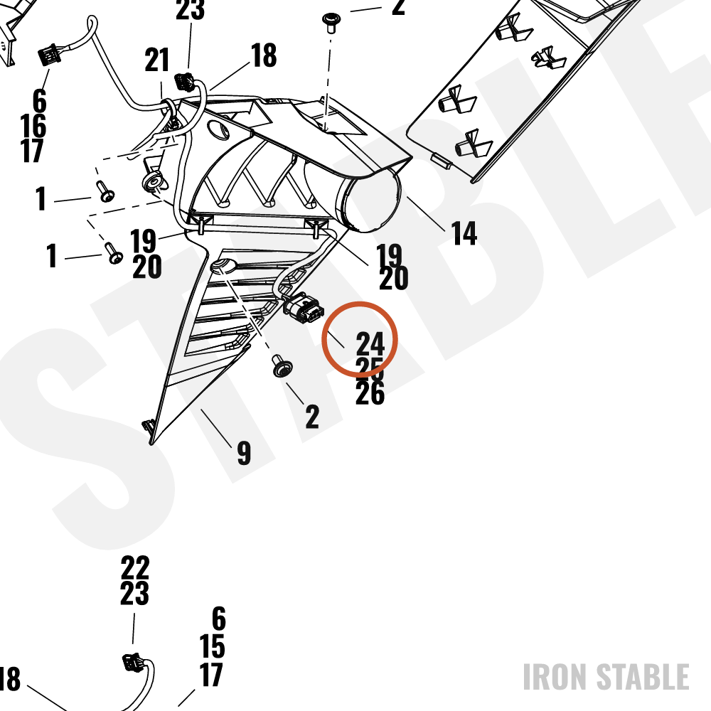 Harley-Davidson Connector, 4-Way Socket
