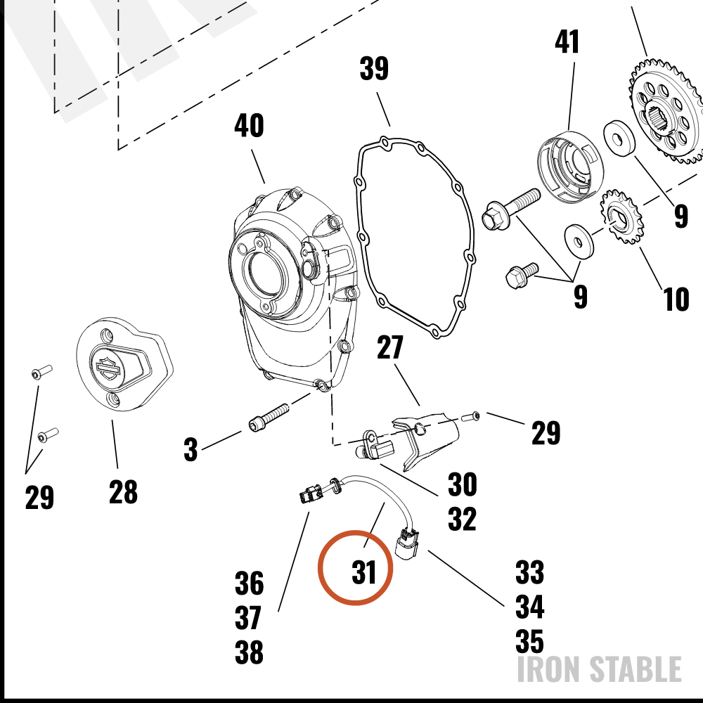 Harley-Davidson Harness, Wire, Cam Sensor