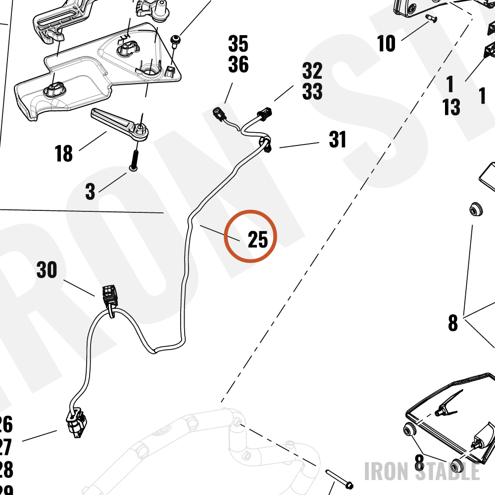 Harley-Davidson Harness, Wire, Lh Foglamps, Audi