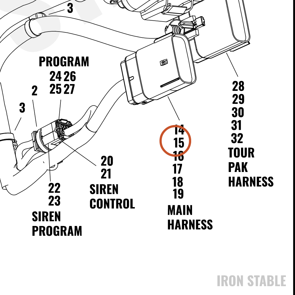 Harley-Davidson Wire Harn Sub-Component, Retainer, X