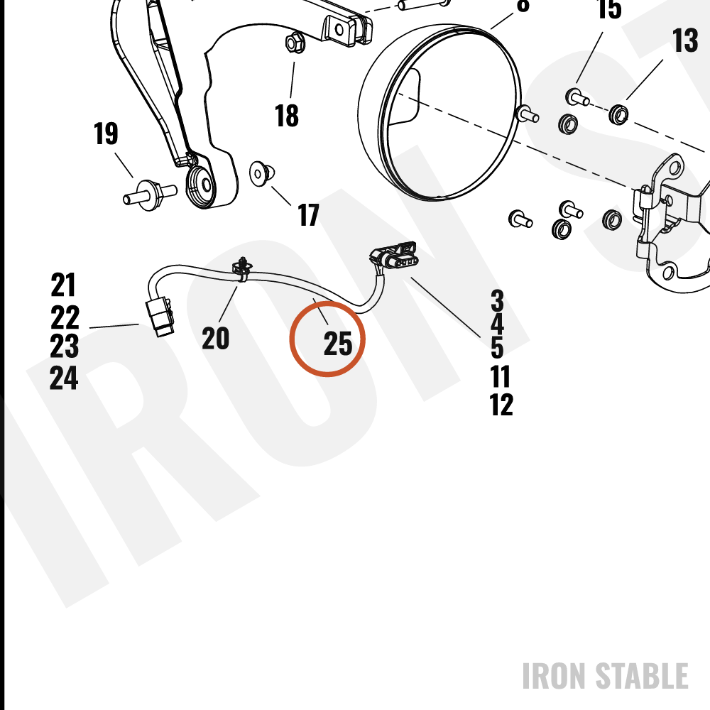 Harley-Davidson Harness, Wire, Front Lighting Ju