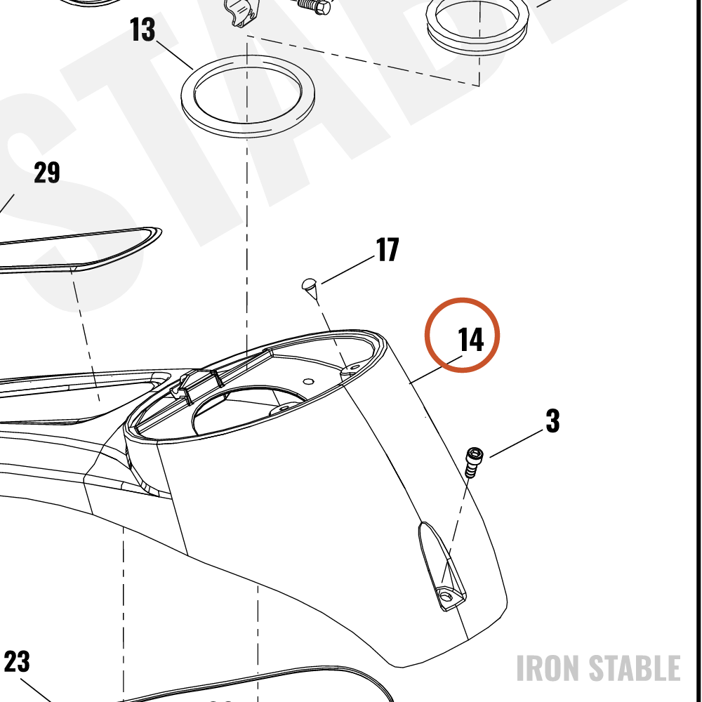 Harley-Davidson Console, Tank, Chrome
