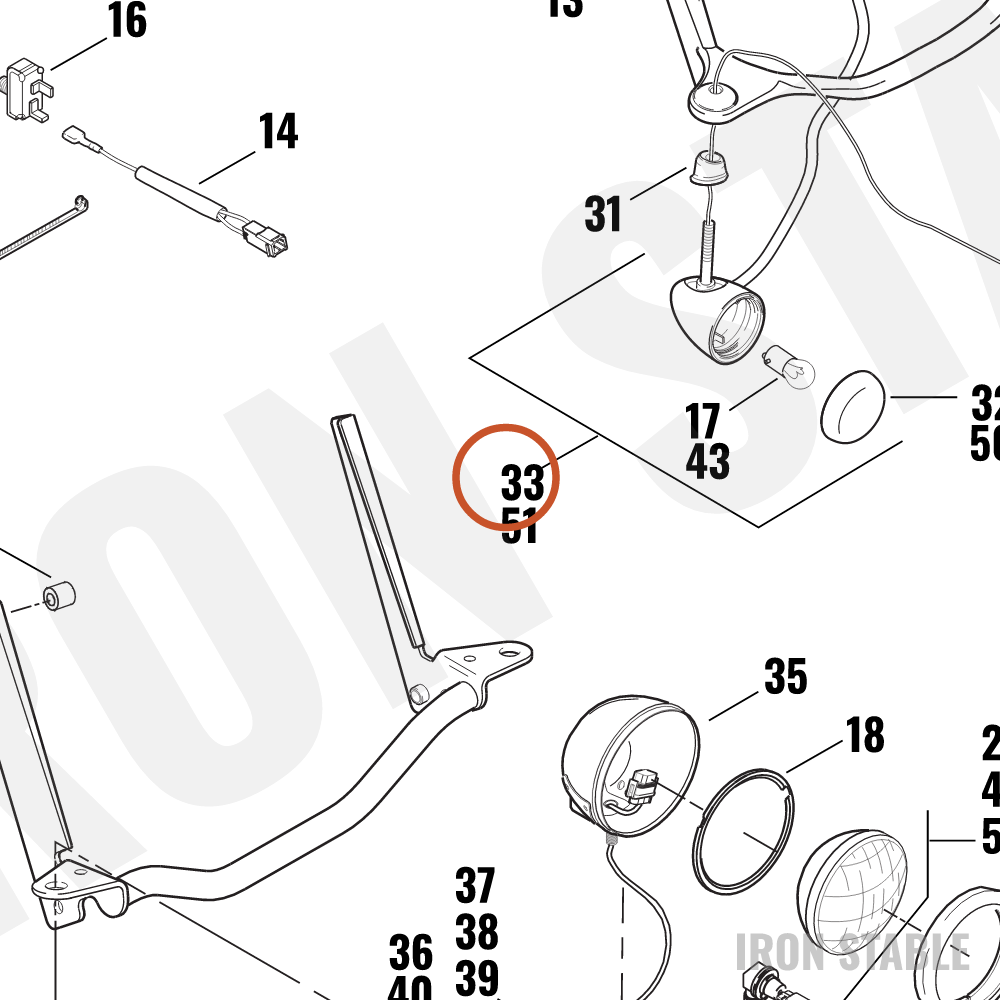 Harley-Davidson Turnsignal Assembly, Rh/Front/Dom