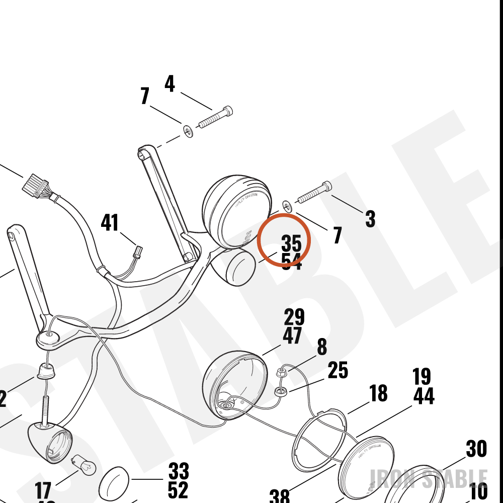 Harley-Davidson Turn Signal, Lh, Front, Dom