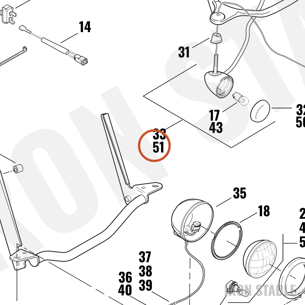Harley-Davidson Turnsignal Assembly, Rh/Front/Hdi
