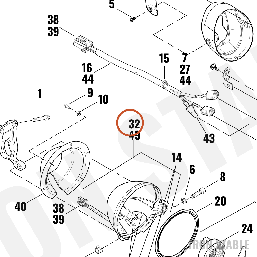 Harley-Davidson Bracket, Hdlamp Mnt