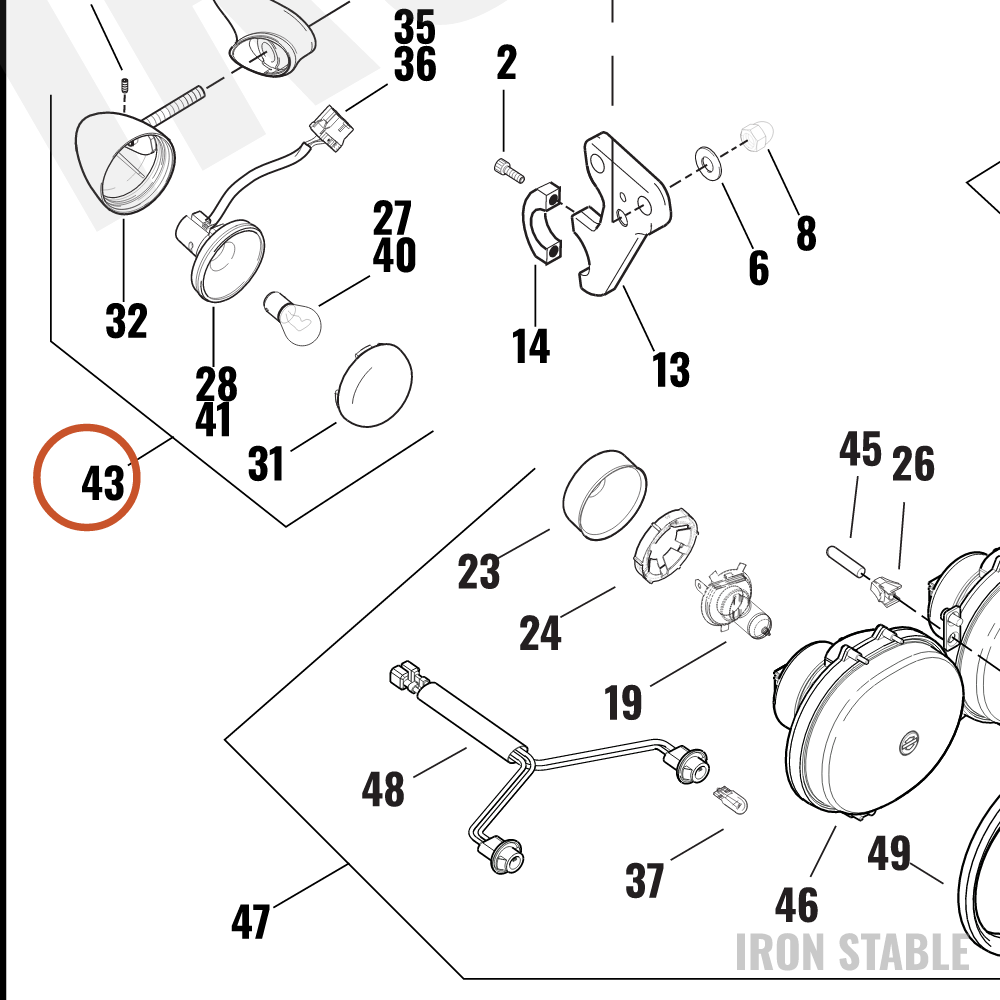 Harley-Davidson Turnsignal Assembly, Front/Hdi