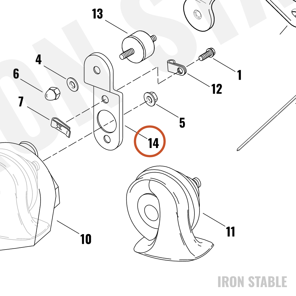 Harley-Davidson Horn Bracket