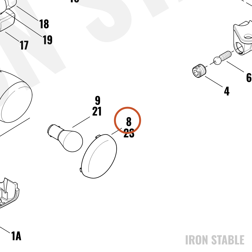 Harley-Davidson Lens, Turnsignal, Grey, Front&Rr