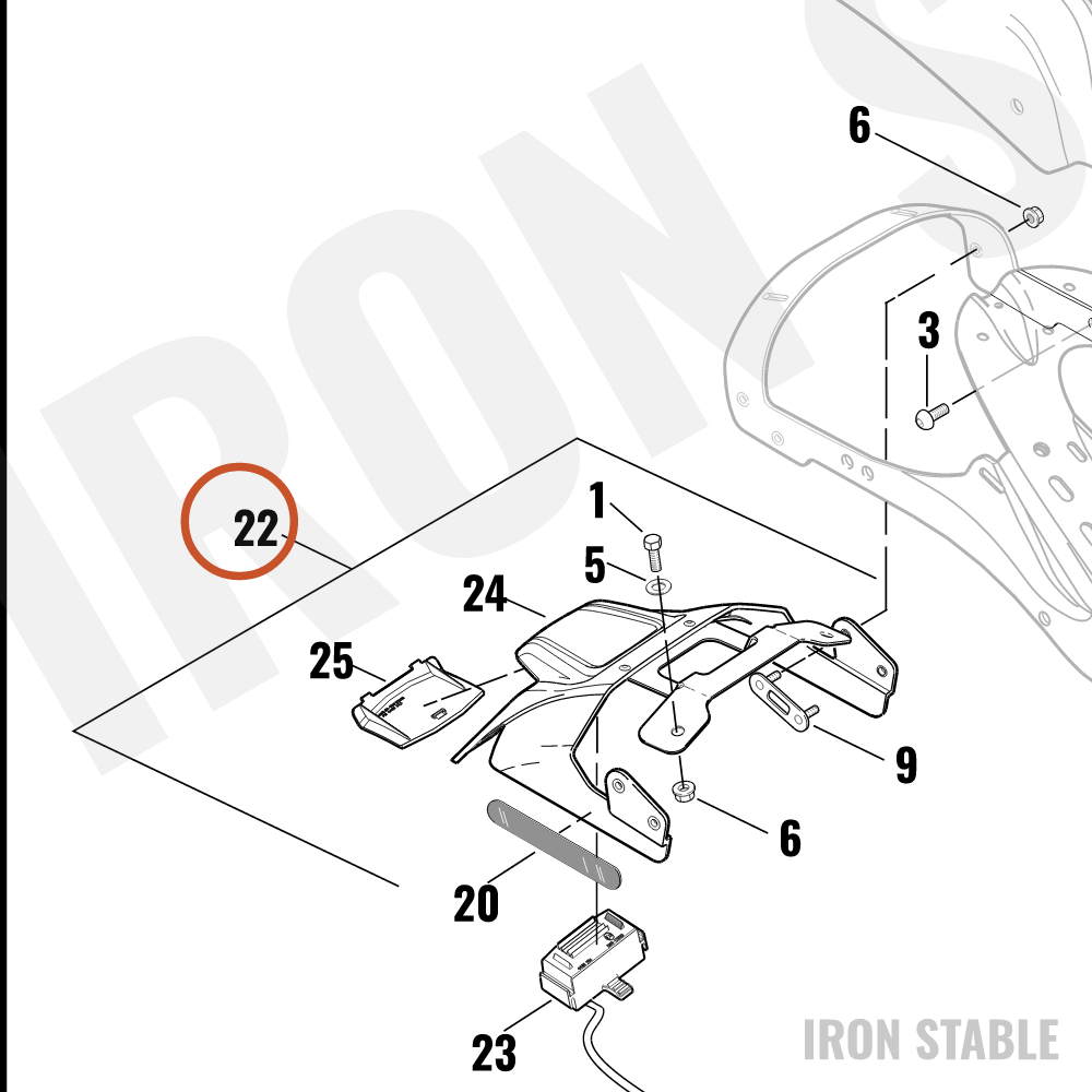 Harley-Davidson Module, Center/Lic'se Plt, Hdi