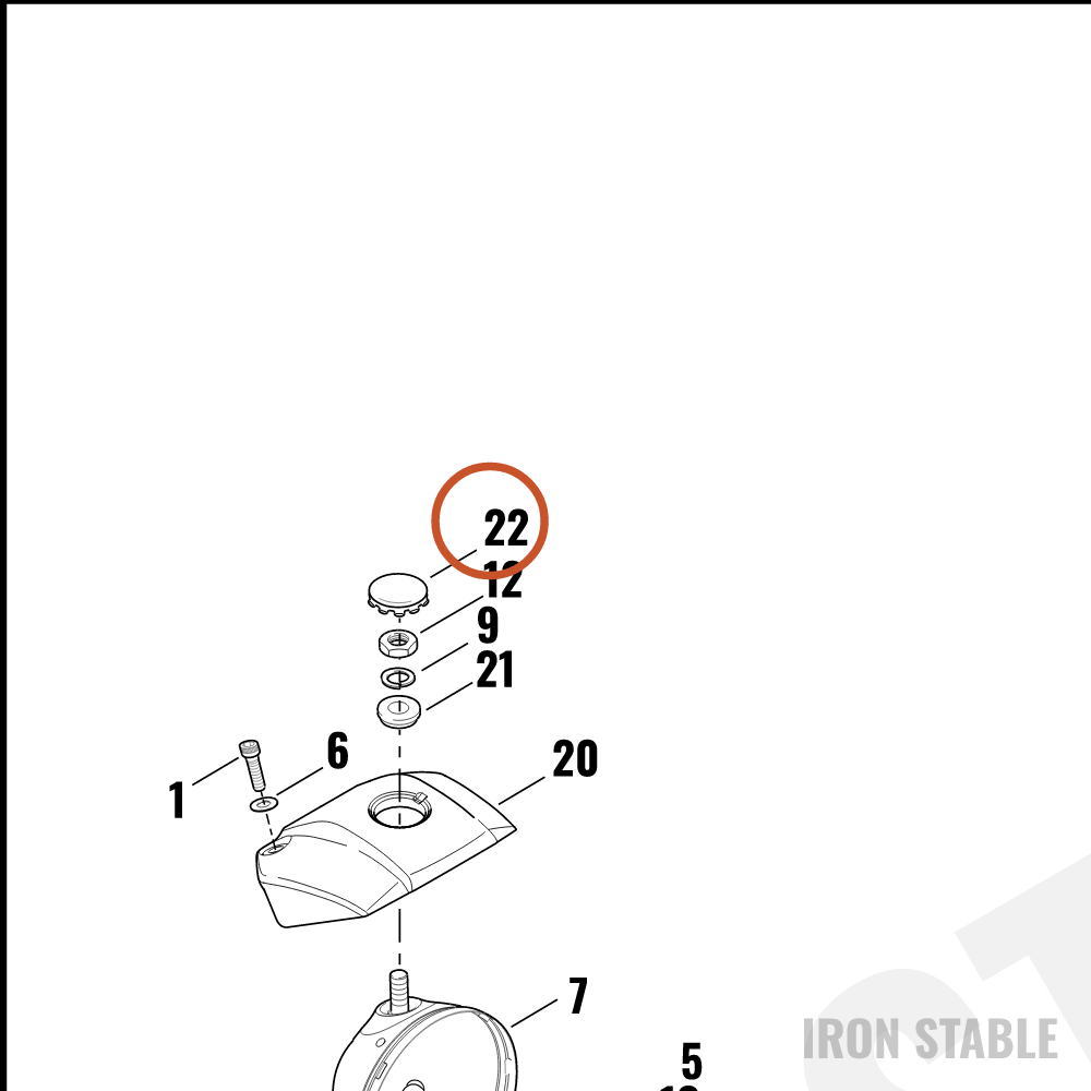 Harley-Davidson Plug, Hdlamp Bracket/Blk Denim