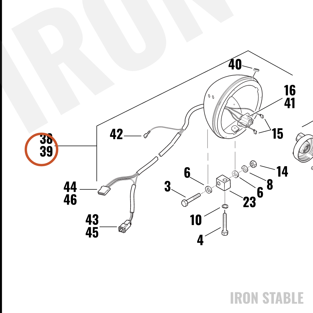 Harley-Davidson Shell Assembly, 7-In, Hdlamp/Hdi
