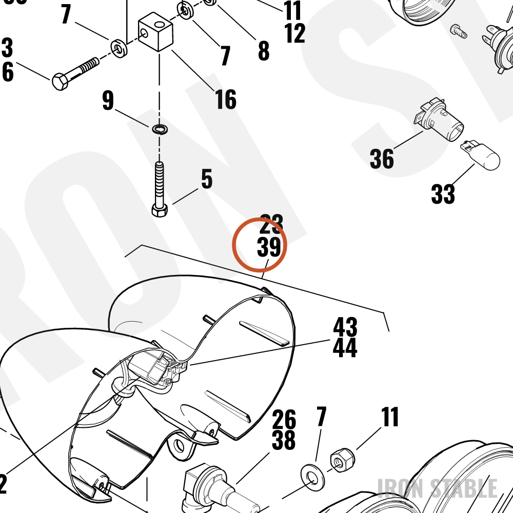 Harley-Davidson Headlight, X