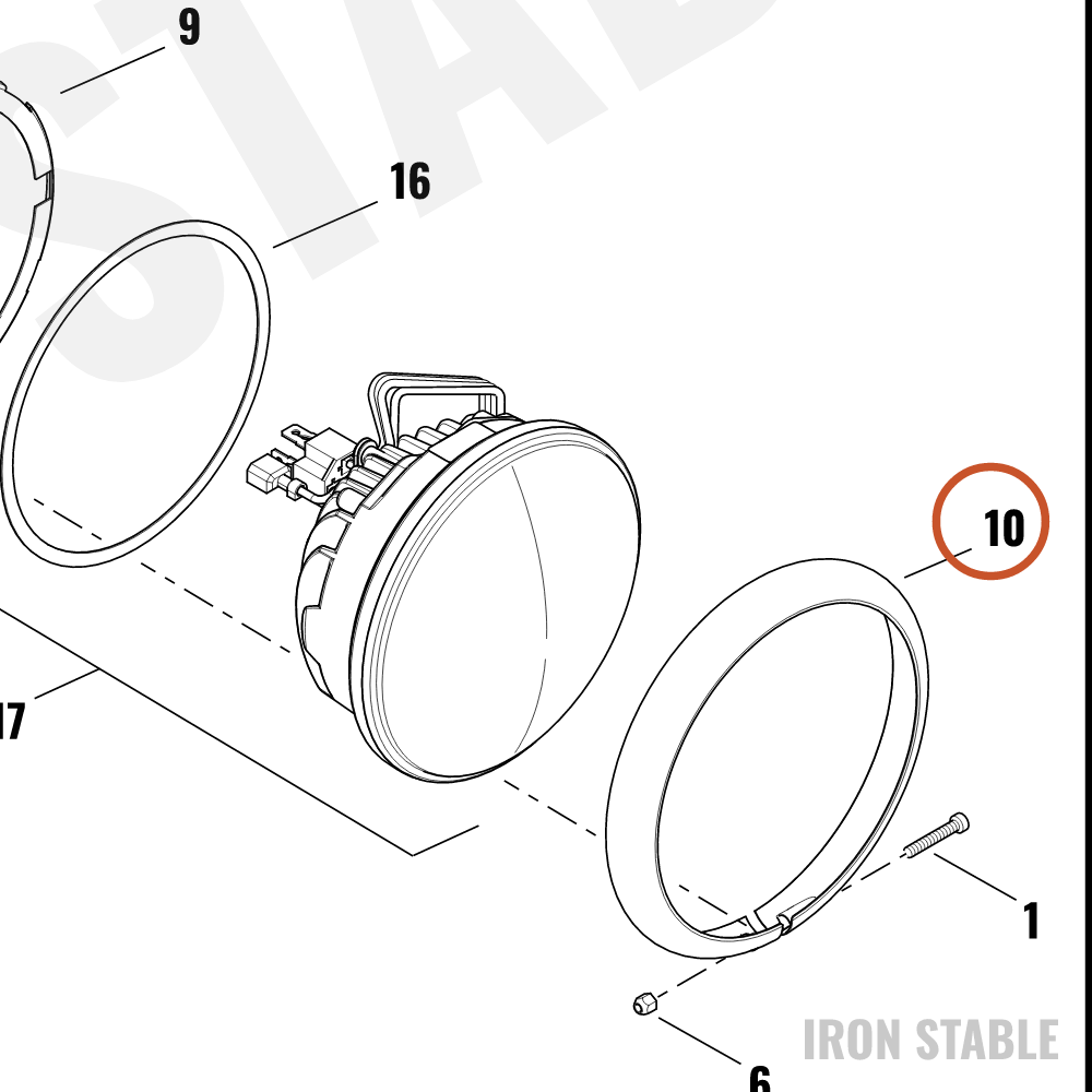 Harley-Davidson Headlight, X