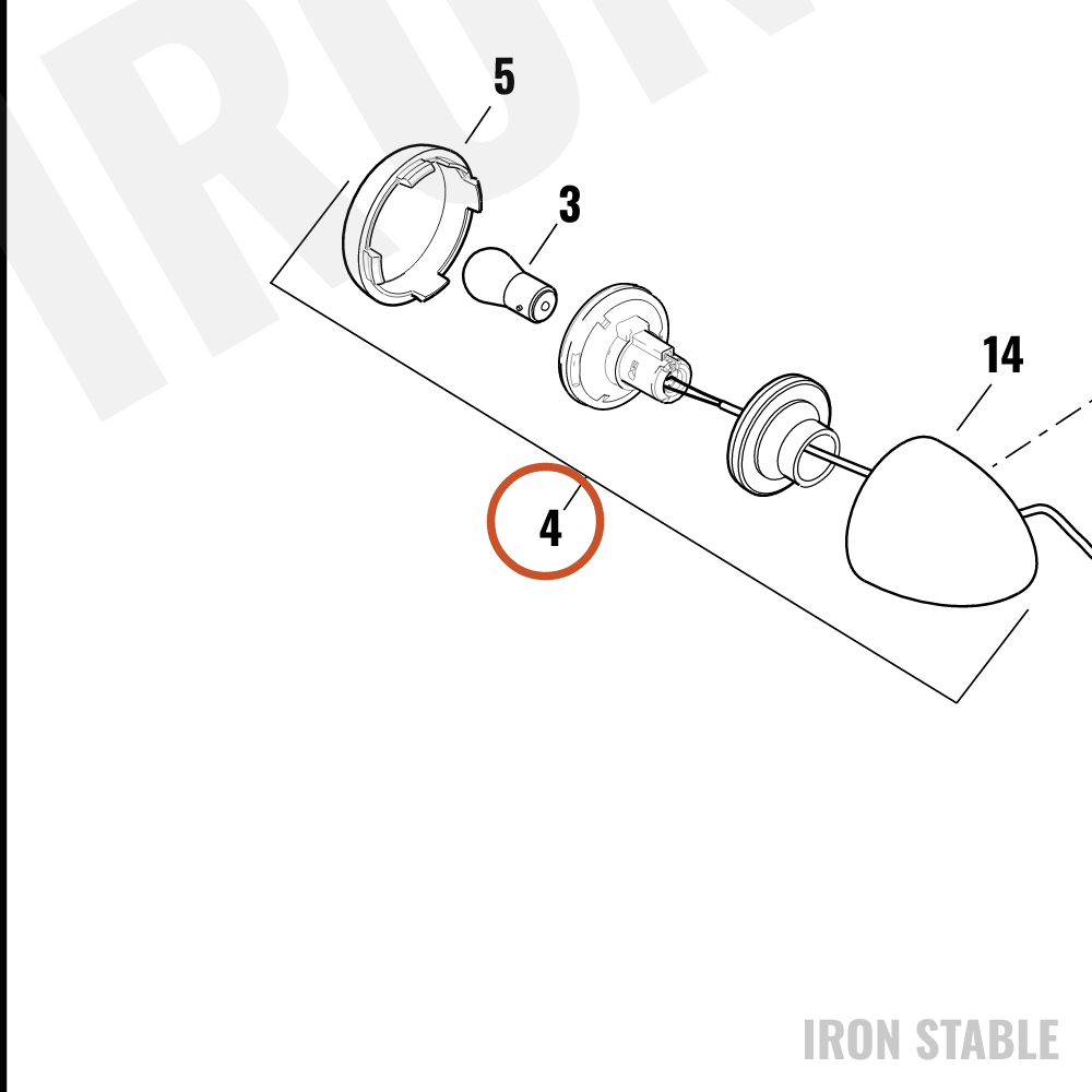 Harley-Davidson Turnsignal, Rr, Black/Hdi