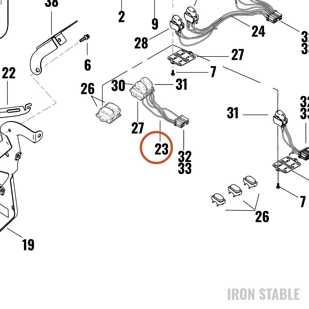 Harley-Davidson Wire Harness Assembly, Inr-Frng Cap