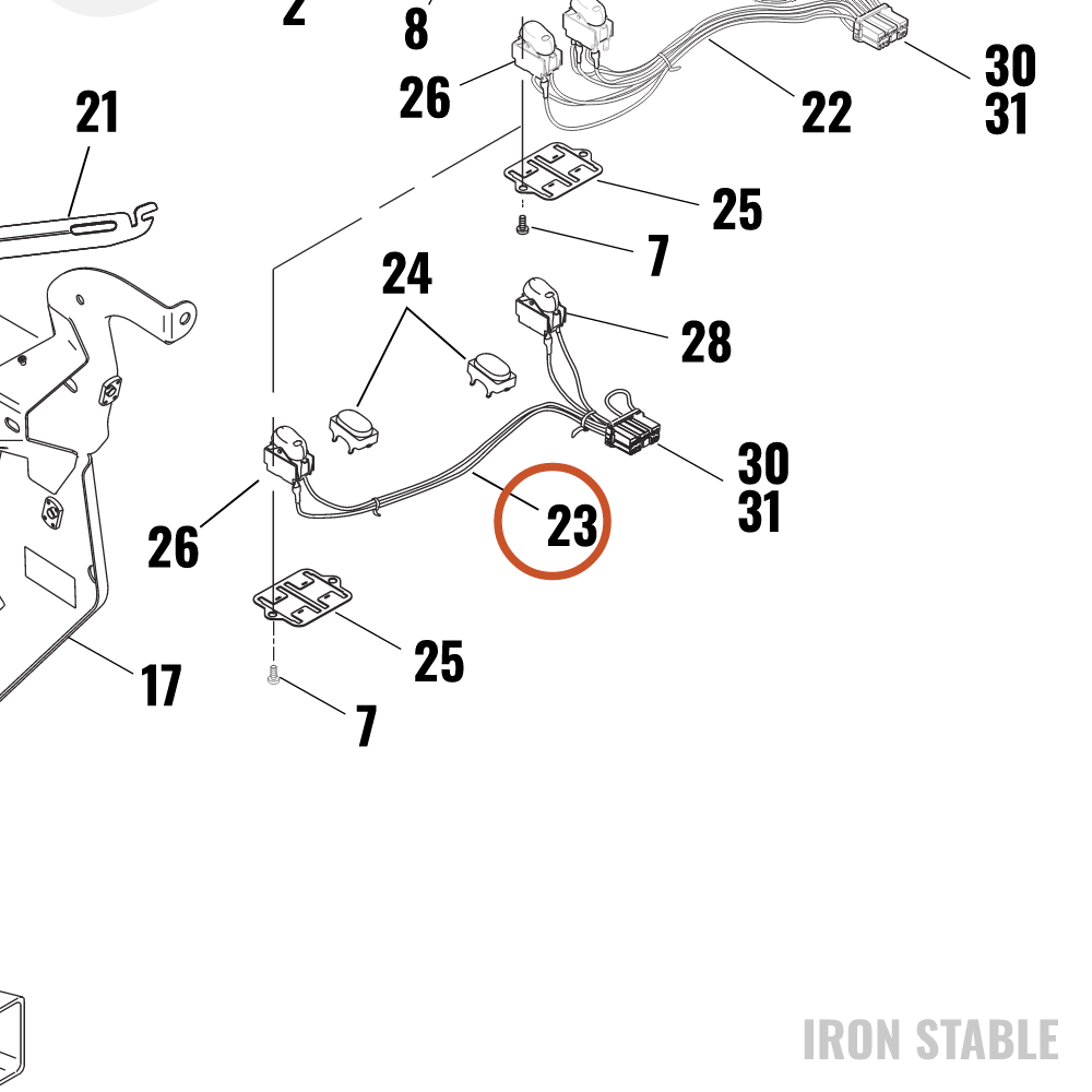Harley-Davidson Wire Harness Assembly, Inner Frg Cap