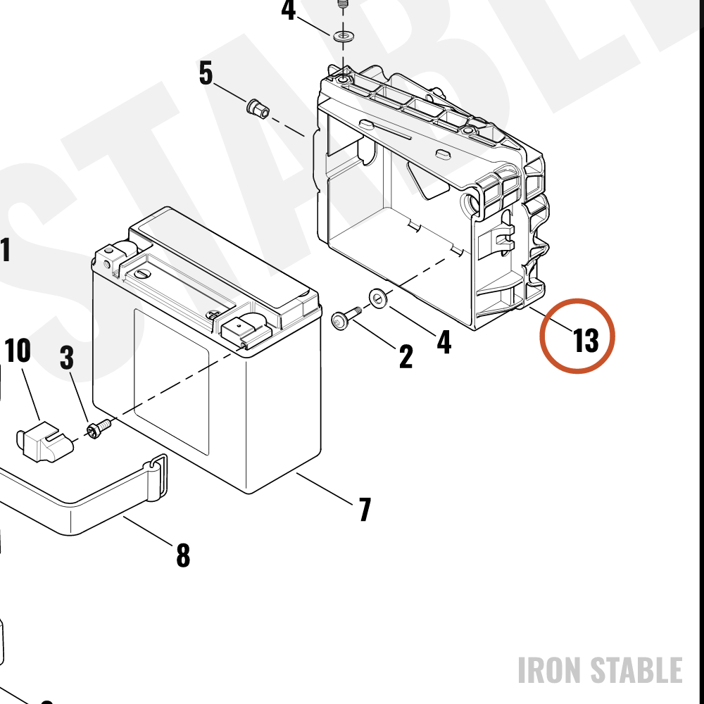 Harley-Davidson Battery Tray