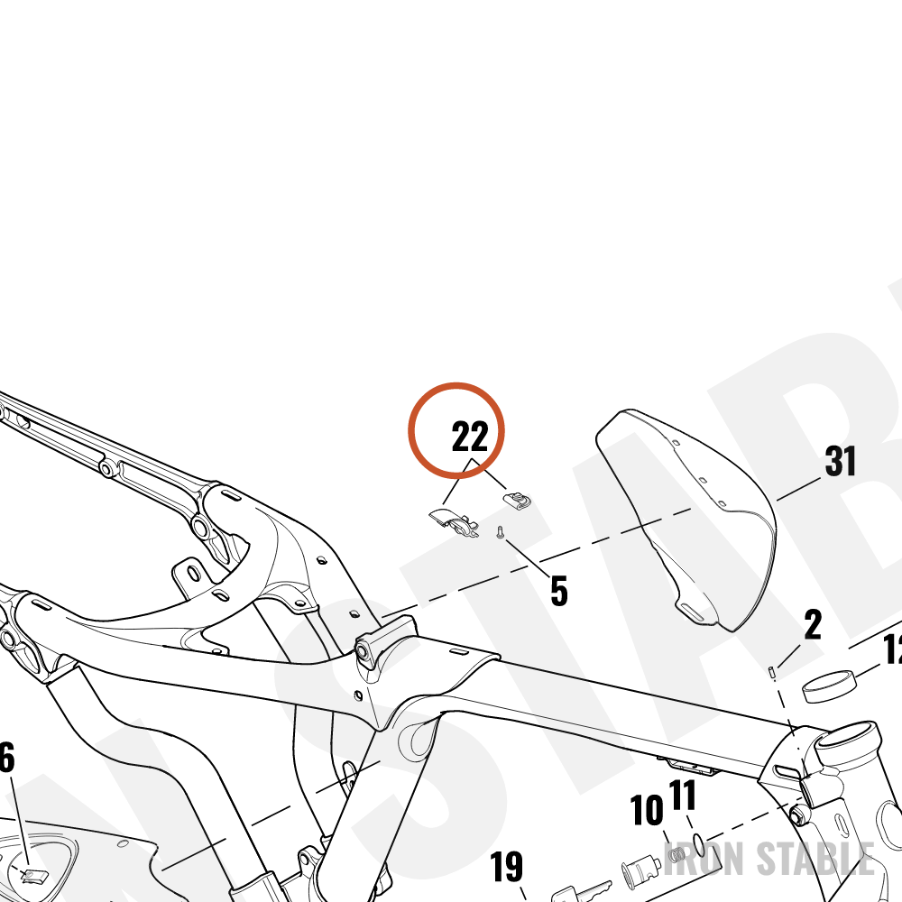 Harley-Davidson Kit, Clamp, Lh, Sdcvr Mnt, Xl