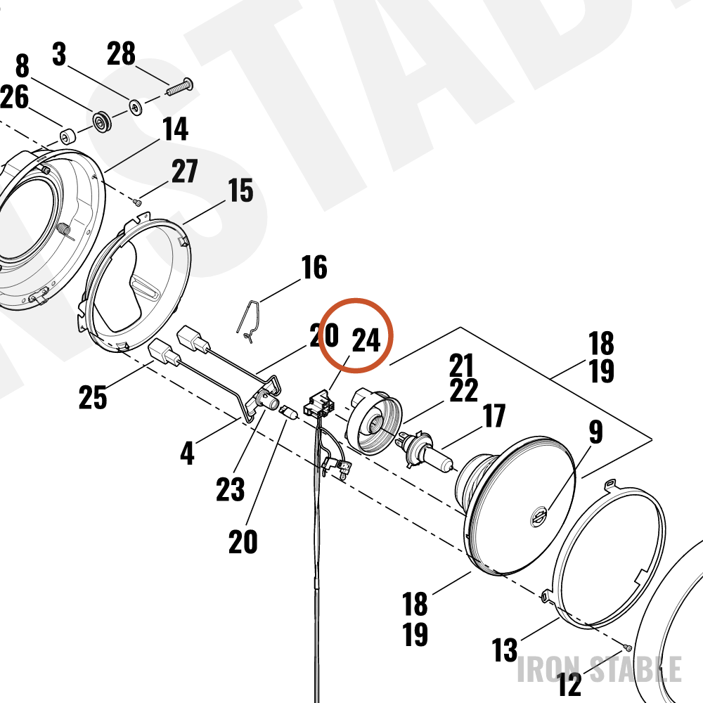 Harley-Davidson Jumper Harness, Hdlamp