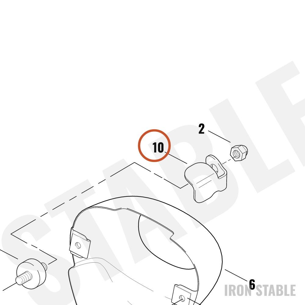 Harley-Davidson Bracket, Harness Mnt, W/Vinyl Di