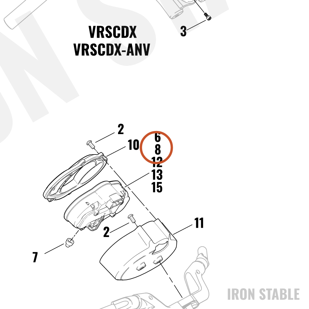 Harley-Davidson Connector, Pre-Ins, Red