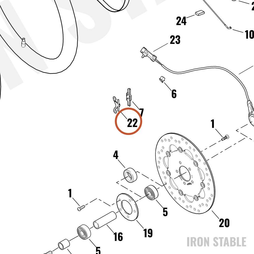 Harley-Davidson Bracket, Front Wss
