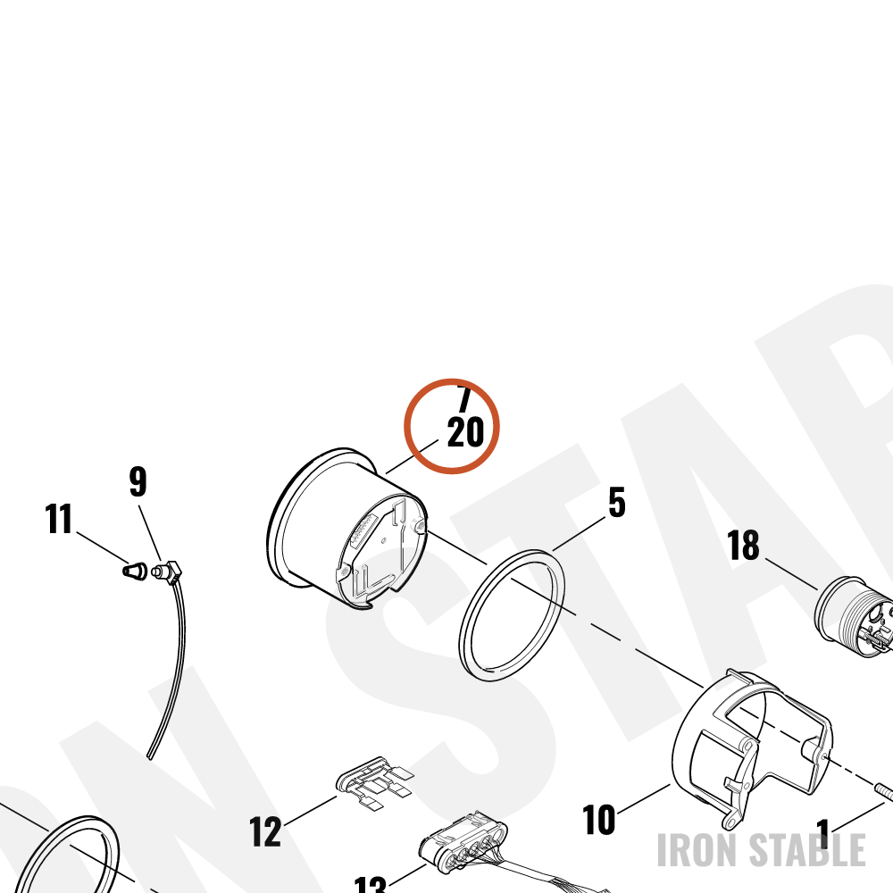Harley-Davidson Speedo, 4/Kph, Calib/Diam Cut