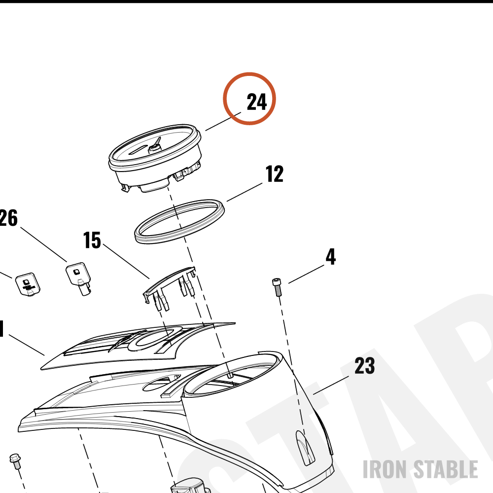 Harley-Davidson Speedo, 5/Dual, Calib
