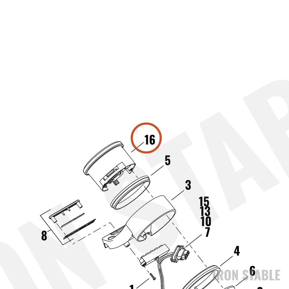 Harley-Davidson Speedo, 4/Dual/Calib, Black Trim