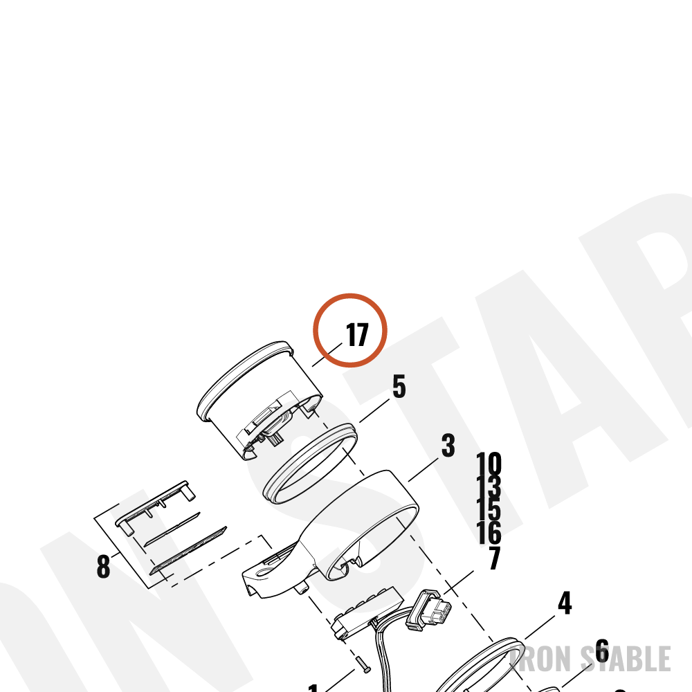Harley-Davidson Speedo, 4/Kph/Calib, S-S