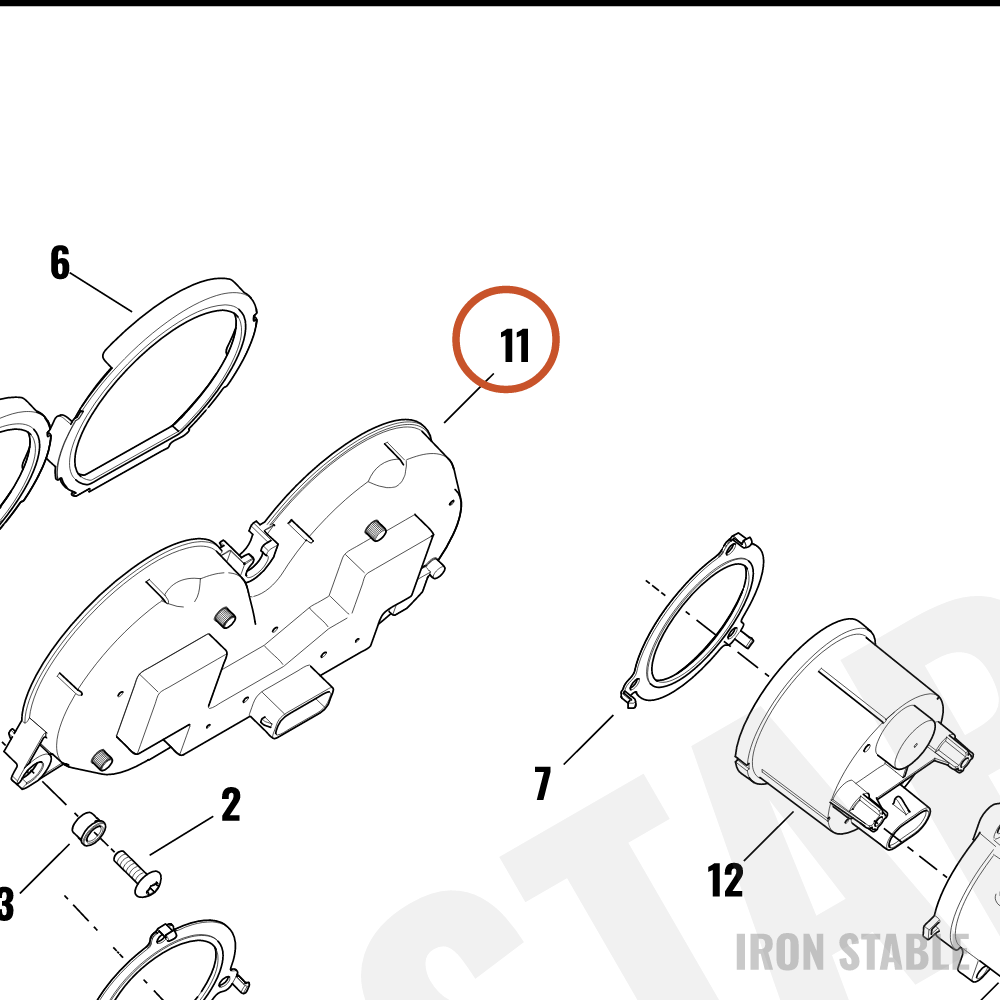 Harley-Davidson Instr, Cluster/Speedo, Mph