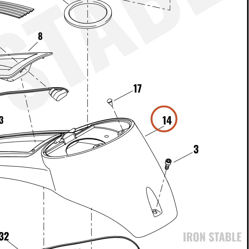 Harley-Davidson Console, Tank, Gblk
