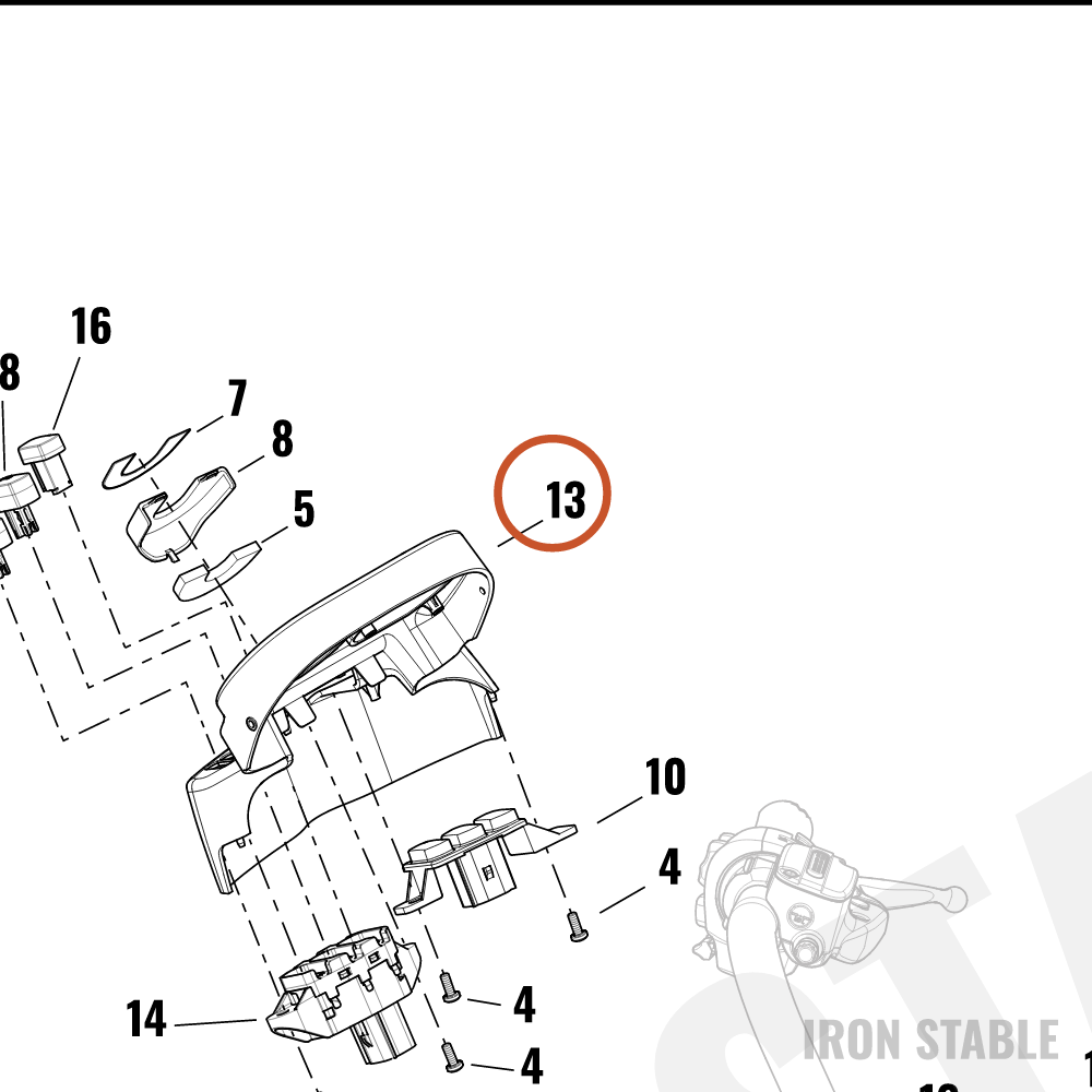 Harley-Davidson Instr, Cluster/Speedo, Hsg Cover, S
