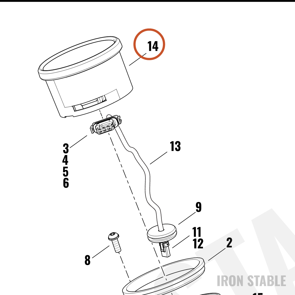 Harley-Davidson Instr, Clstr, 4inch, Tach, Calbr, A