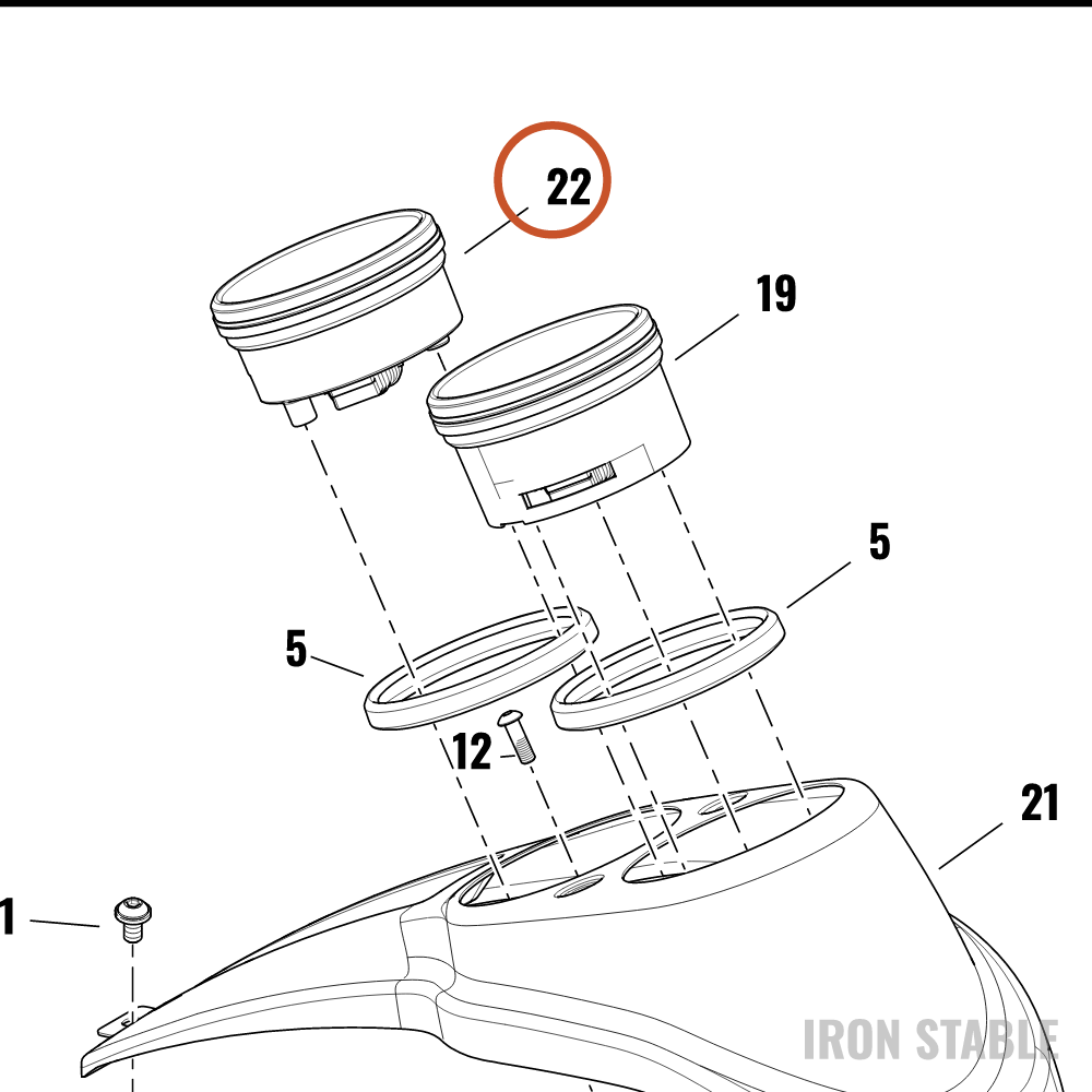 Harley-Davidson Instr, Cluster/Speedo, 4inch, Tac