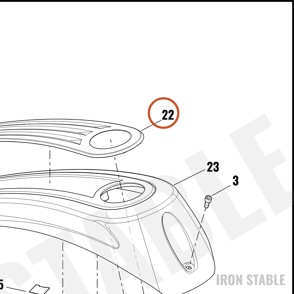 Harley-Davidson Console, Tank, Insert, Br Blk