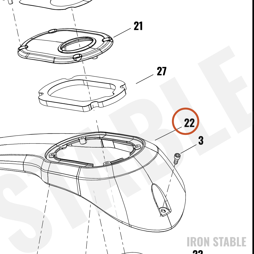 Harley-Davidson Console, Tank, Solid
