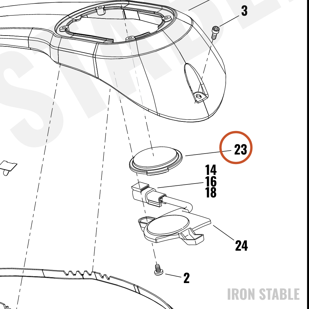 Harley-Davidson Console, Tank, Lens Insert