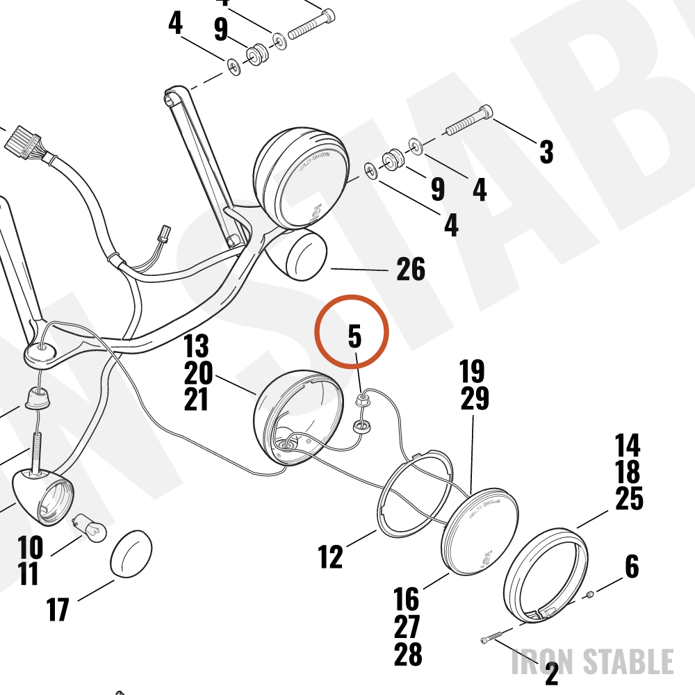 Harley-Davidson Washer, Sprg, Nut 5/16-18