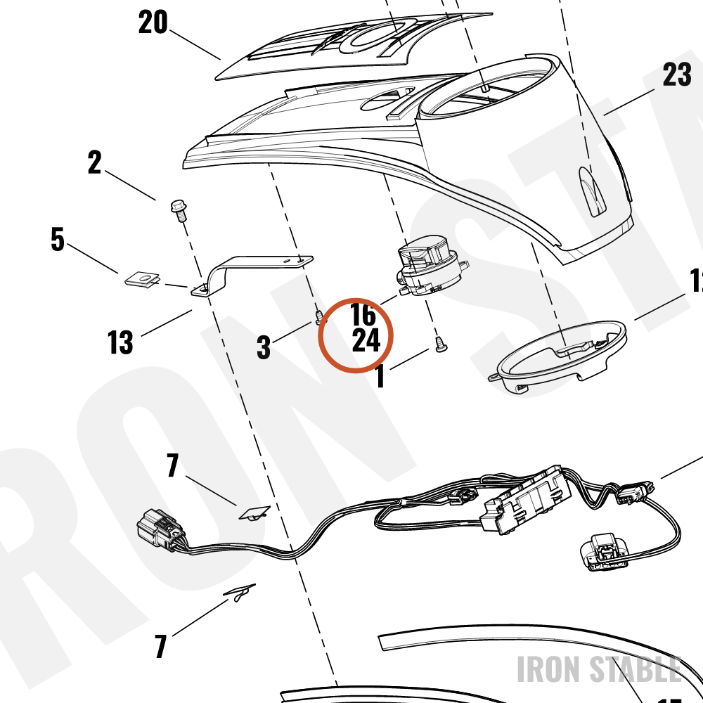 Harley-Davidson Switch, Ign, Console, Lock Set