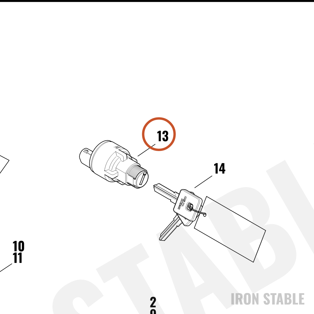 Harley-Davidson Ign Switch Assembly, W/Tumbler&Key(P