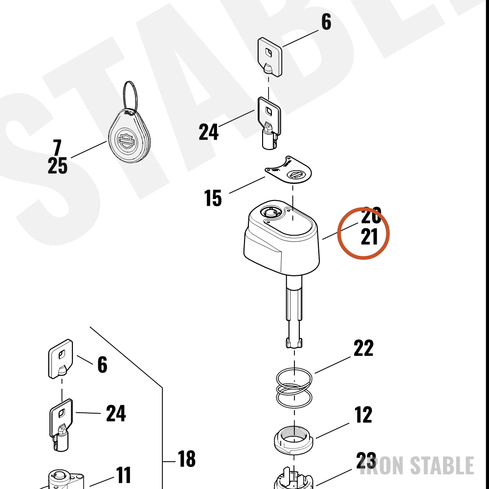 Harley-Davidson Switch, Ign, Black